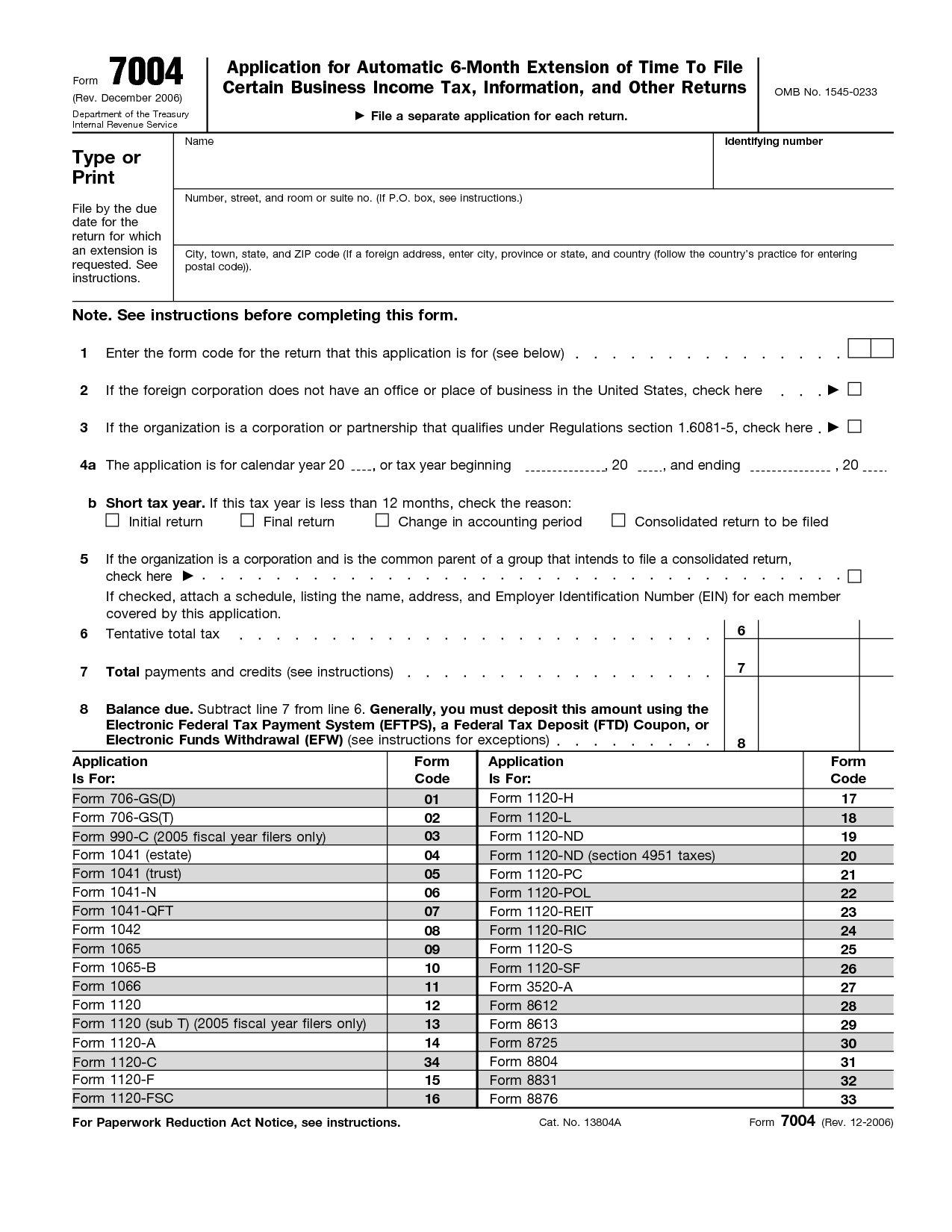 2016 extension form for 1120s