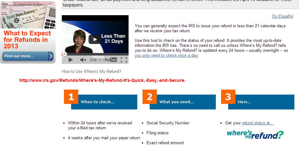 How to you use the IRS Where's My Refund tool?
